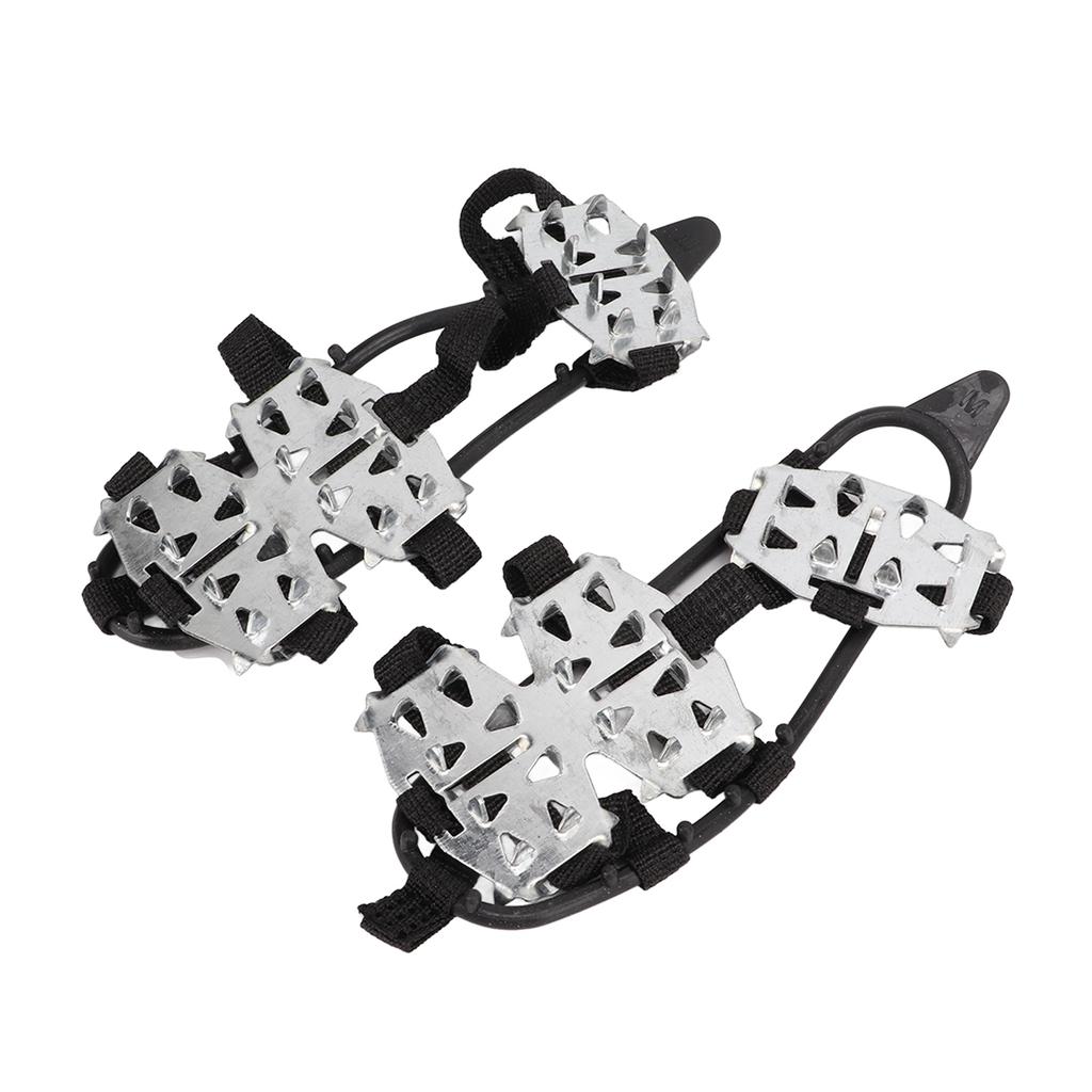 1 пара 24 зубчатых скальных кошек из нержавеющей стали, противоскользящие чехлы для обуви для езды по снегу и льду, серебристый цвет M