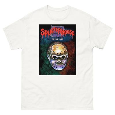 Унисекс Футболка с постером Splatterhouse, Футболка с графикой из видеоигры, Подарок для ретро-геймера