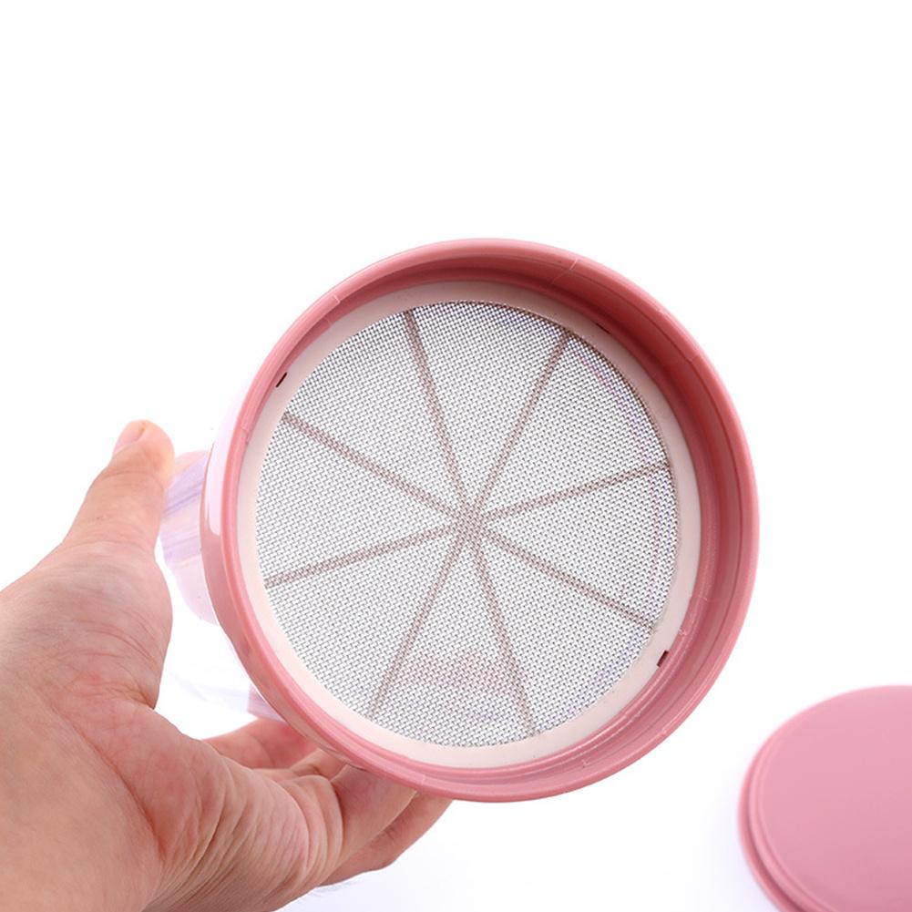 Handheld Flour Icing Sugar Dispenser with Lid Chocolate Coffee Cocoa Powder Sugar Shaker With Stainless Steel Mesh Sifters