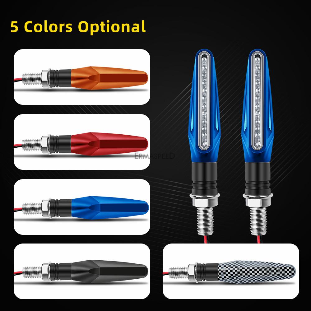 4 шт., поворотники для мотоцикла, индикатор поворота, Янтарный светодиод, универсальная лампа 12 В для мотоциклов, аксессуары для мотоциклов, черный, синий, синий