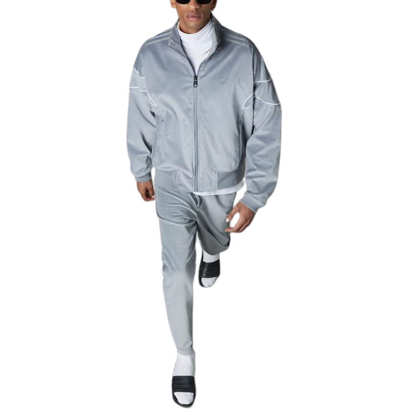 Adidas Originals Jackets Men's Gray Stand Collar Moderate Other HM2336