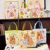 1-20PCS Cartoon Canvas Bag Novelty Tote Bag Kapibara Inner Daily Large Capacity Shoulder Bag Cartoon Capybara Kawaii Hand Bags