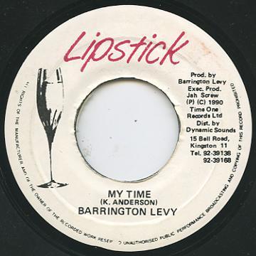 7-дюймовая пластинка BARRINGTON LEVY - My Time НЕТ Губная помада 1990 Ямайка Регги, Ска и Даб Б/у