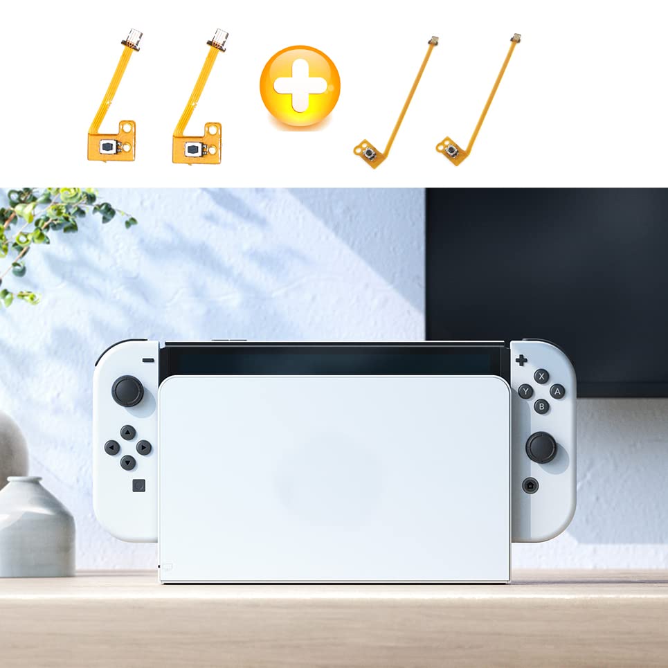 Запасные части Godrii совместимый с переключателем NS контроллер переключателя совместимый с Nintendo ZR ZL Key Button гибкий кабель 2 комплекта легко заменяемый Joy-Con