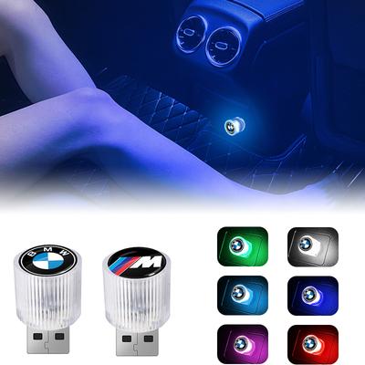 1 шт. USB Автомобильный светодиодный свет Автомобильный свет для атмосферы салона Эмблема автомобиля для M3 M4 M5 M6 F20 F30 G20 F31 F11 X3 F25 X4 I3 1 3 5 серии