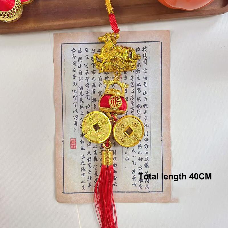 2026 Year Of The Horse Wall Hanging Ornament Chinese New Year Lucky Decoration Accessories Housewarming Small Pendant Gifts