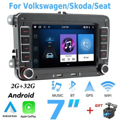 2Din Android Carplay GPS автомобильный мультимедийный плеер для Volkswagen Golf Polo Tiguan Passat b7 b6/SEAT Leon/Skoda Octavia 2 + 32 ГБ