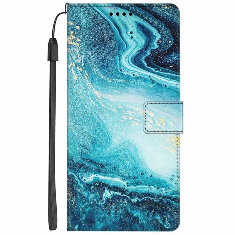 Книжка из Мраморной Кожи для Oppo A80 5G/Oppo A3 Pro /Oppo K12x Чехол Цветной Мраморный Флип Кошелек Чехол-Держатель Стенд для Oppo A80