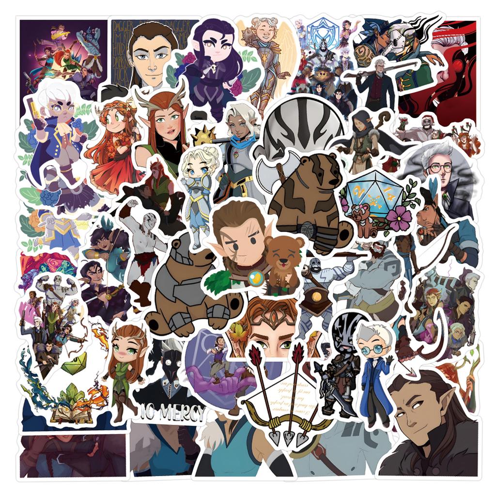 55 Vox Machina Film and Television Graffiti Stickers Decorative Scooter Notebook DIY Stickers