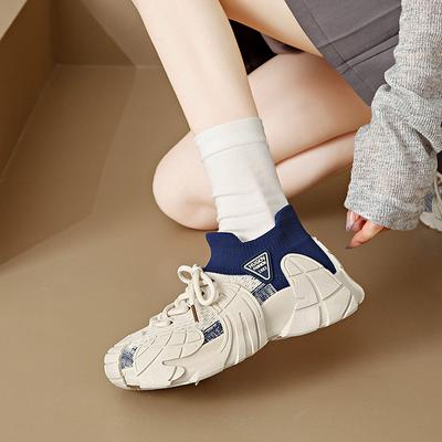 CRLAYDK Женские слипоны носки обувь средней высоты для ходьбы, бега, спортивные кроссовки, дышащие, модные, теннисные, на платформе, лоферы для леди