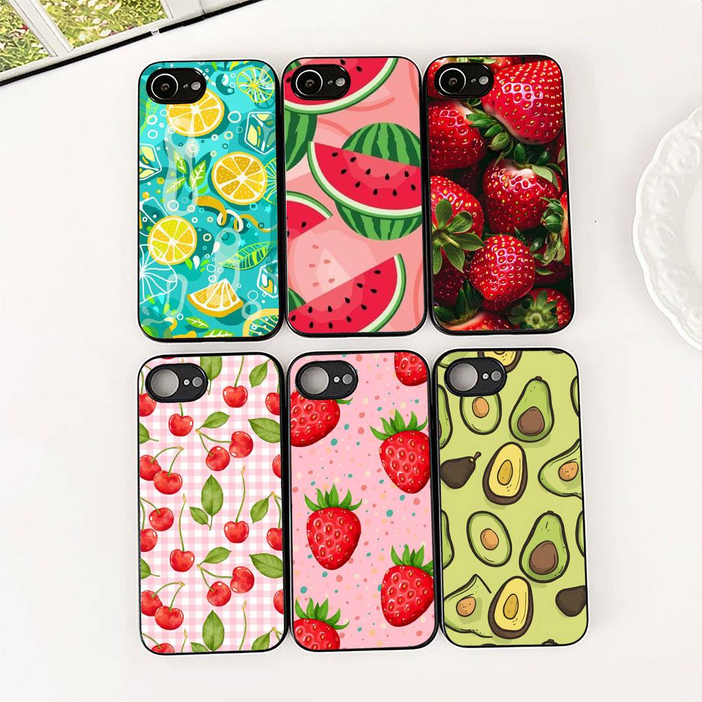 Cherry Strawberry fruit Summer Avocado Lemon Cover for Samsung Galaxy S25 S24 S23 FE Ultra Plus S7 Edge S25+ S23+ A56 5G Case