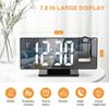 Spot projection alarm clock creative color screen mirror projection clock clock large screen display electronic digital snooze desk clock