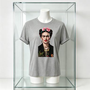 Unisex Mexican Art Graphic Tshirt Vintage With Flower Crown Art Print Cotton Oneck Short Sleeve Cultural Retro Casual Tee Tops