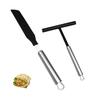 Crepe Spatula, Stainless Steel, for Homemade Crepes and Pancakes, T-Shaped Crepe Spatula and Pancake Tool, Crepe Tool, Kitchen Utensil Tool, Pe