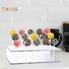 2Pcs Lollipop Display Stand Sturdy Construction Food-Grade BPA Free Transparent 15 Holes Candy Pop Acrylic Lollipop Hold Stand