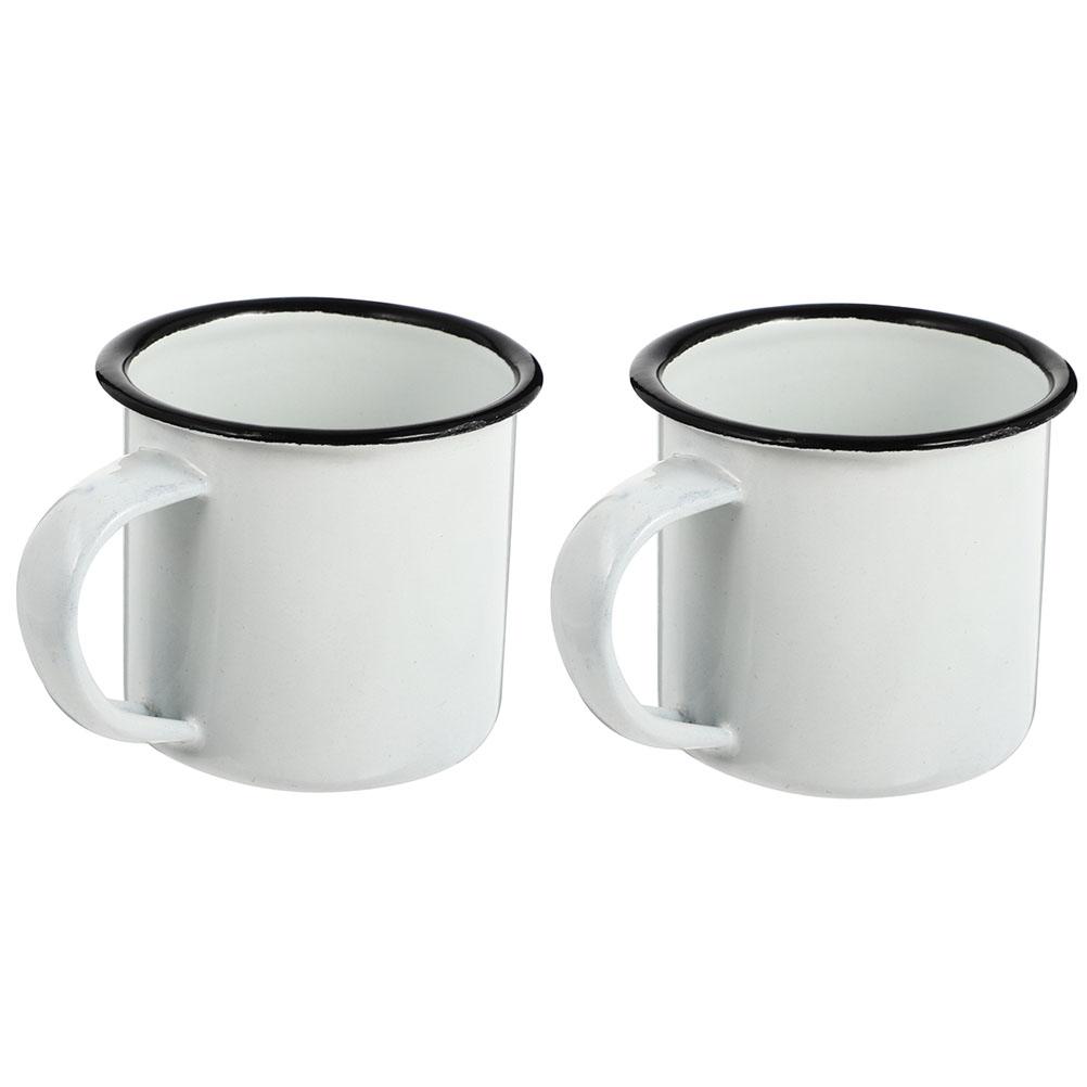 2 шт. Металлическая винтажная питьевая чашка Офисная прозрачная кружка Стаканы Эмалированные кружки Оптом Кемпинг Кофе Чай