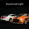 GDKO9 1:24 Ford Mustang Shelby GT500 Alloy Sports Car Diecasts Metal Toy Car Model Simulation Sound Light Collection Kids Gifts A414