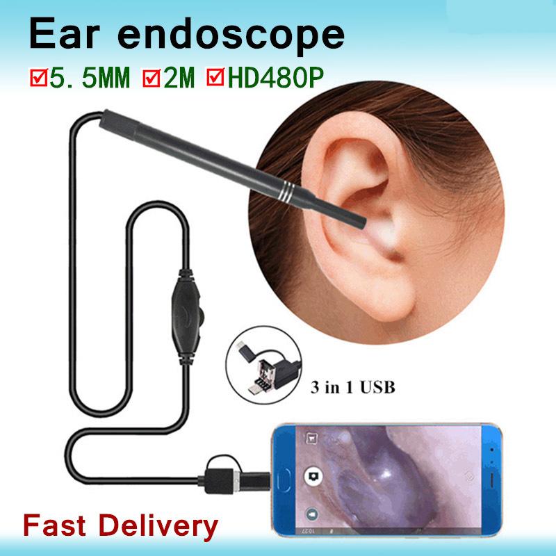 Visual Ear Scoop USB HD Mini Camera Electronic Ear Spoon Endoscope Cleaner Earwax Removal Cleaning Tool Intelligent Visual Ear P