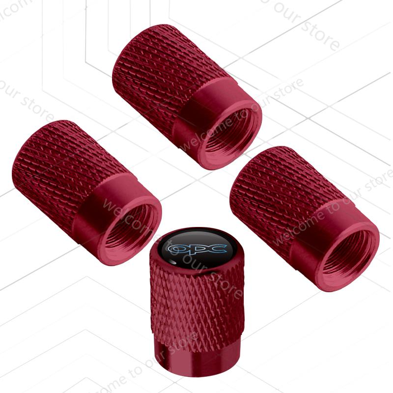 4Pcs/Set For OPC Line LOGO Badge Opel Corsa Ampera Astra Adam Mokka Vauxhall Vectra Car Wheel Tire Valve Caps Tyre Stem Covers PF5