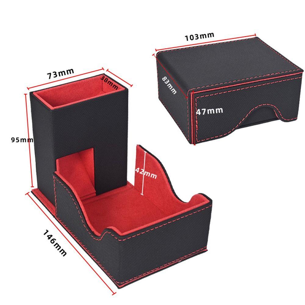 Portable Foldable Dice Roller Tower with Bag PU Leather Dice Tower Special Design Convenient Dices Box for RPG Table Top Gaming