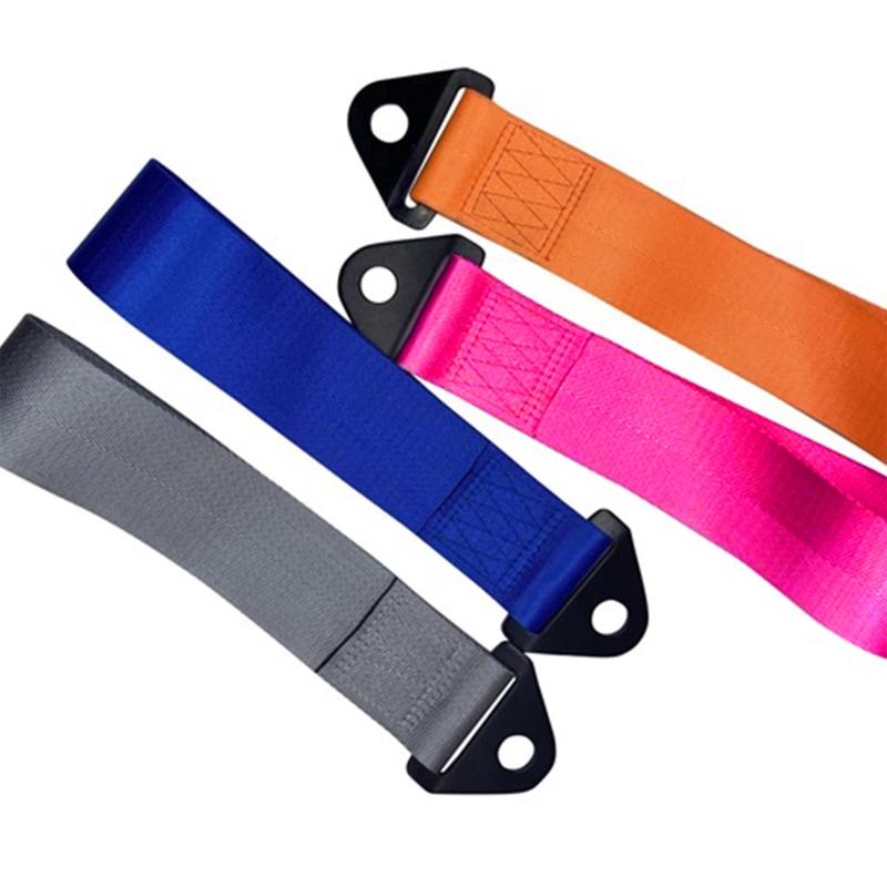 Передний ремень для буксировки автомобиля, универсальный ремень для бампера, крюк, прицеп, полиэстер