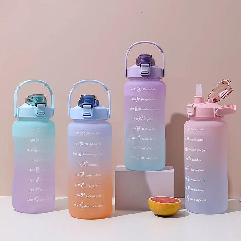 2-литровая спортивная бутылка для воды большой емкости, герметичная, цветная пластиковая чашка для питья, для улицы, путешествий, портативная, для спортзала, фитнеса, кувшины
