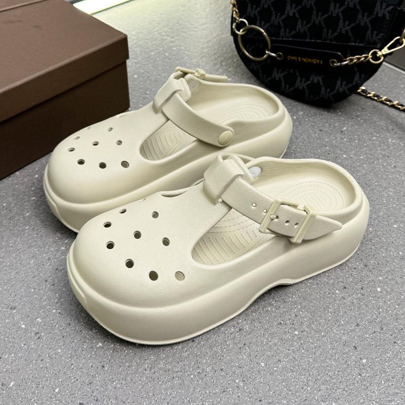 2025 Женские нескользящие сандалии и шлепанцы из ЭВА на толстой подошве, слипоны для ношения в помещении/на улице