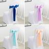 Folding Chair Ribbons Spandex Chair Bands Satin Chair Sashes Chair Bows Stretch Chair Sashes for Wedding Party Events Banquet Hotel Home Kitchen Chair