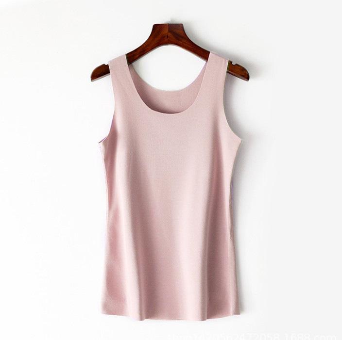 Женский бесшовный теплый жилет большого размера с облегающим силуэтом - Матовый материал для осени и зимы, Базовый топ с высокой эластичностью