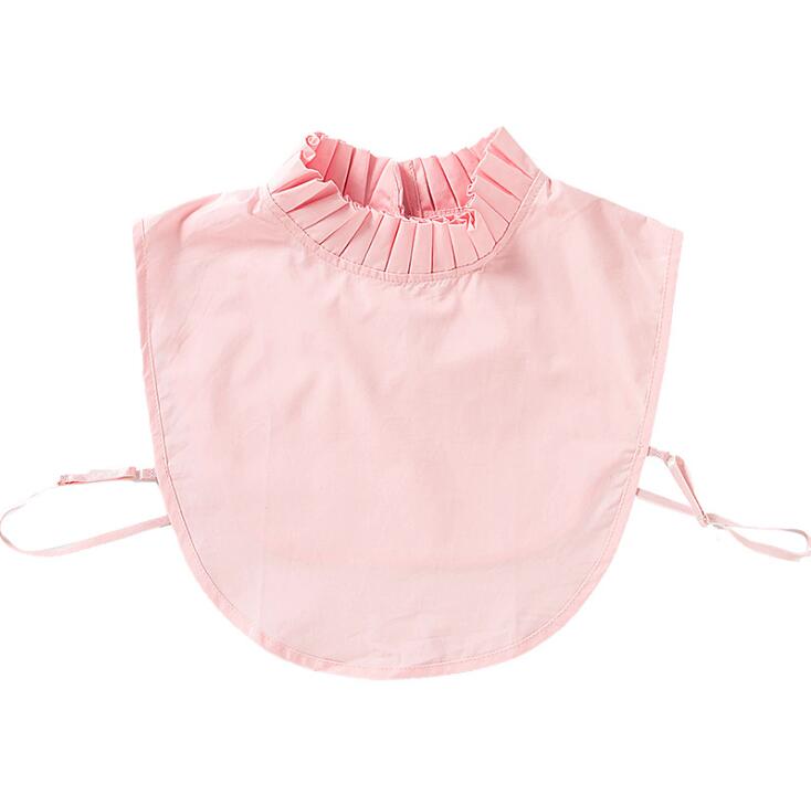 Front Tie White Fake Collar Stand Beads Detachable Collar Fake Women Vintage Crystal Lace Ladies False Blouse Collar Half Shirt