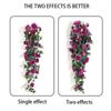 Artificial Rattan Vine Decoration Wall Hanging Roses Home Decor Wedding Door Christmas Fake Flower