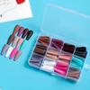COLORBIRD Длинные типсы для ногтей, 12 цветов, 240 штук, Черный, Розовый, Голубой, Океан, Бассейн, Простые и стильные типсы для ногтей (Балерина L Матовый)