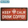 [SQ-DGLZ] Hot Coffee License Plate Store Bar Wall Decoration Tin Sign Vintage Metal Sign Home Decor Painting Plaques Art Poster