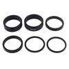 6Pcs Bike Fork Washer Set 2/5/10mm Bicycle Headset Spacer Bike Headset Stem Spacers Aluminum Alloy for 28.6mm Front Fork Bike