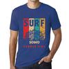 Men’s Vintage Tee Shirt Graphic T Shirt Surf Summer Time SOMO Royal Blue