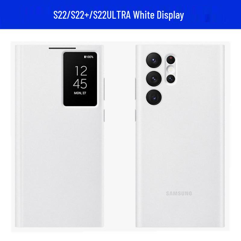 Совместимый чехол из ультракожи для Samsung S23 с чипом S22+ для интеллектуального ответа без переворачивания и защиты S24.