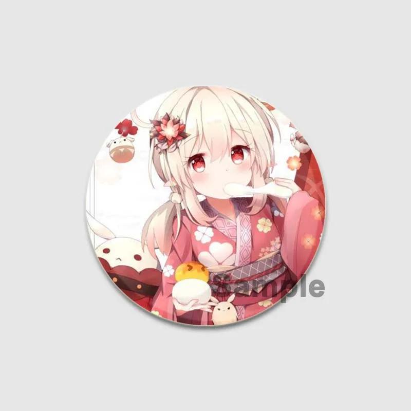 32/44/58 мм круглая мультяшная забавная застегивающаяся брошь для рюкзака, аксессуаров для одежды, аниме-значка Genshin Impact, украшения для шляпы