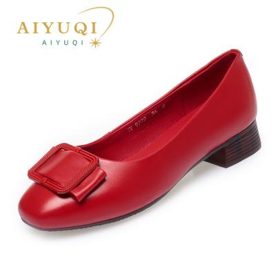 Модная женская обувь AIYUQI 2025 Новая осенняя обувь из натуральной кожи для женщин Большой размер Модная обувь Женская