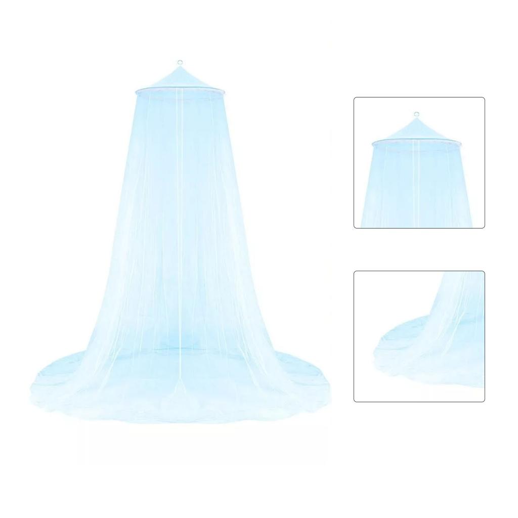Queen Size Bed Canopy Princess Round Dome Bed Canopy Dome for Picnic Courtyard Outdoor Household Blue