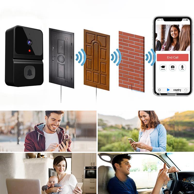 Умный WiFi видеодомофон Z30 с удаленной камерой и встроенным аккумулятором