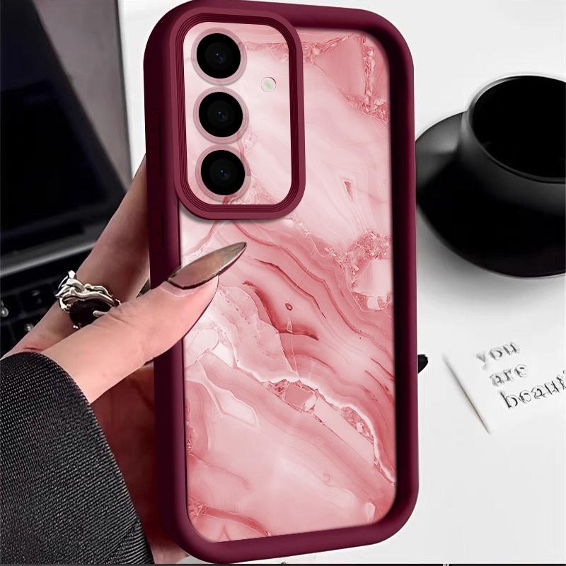 Чехол-бампер из песчаника и мрамора для Samsung S26 S25 Ultra S24 S23 Plus S22 S21 FE A54 A15 A25 A35 A55 A16 A26 A36 A56 A17 A27 A37 A57 5G Ударопрочный