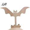 Natural Wood Tealight Stand Halloween Wooden Candle Holder Silhouette Ghost/Bat/Scarecrow/Bat Decorative Accents Holder for Home Table Fireplace