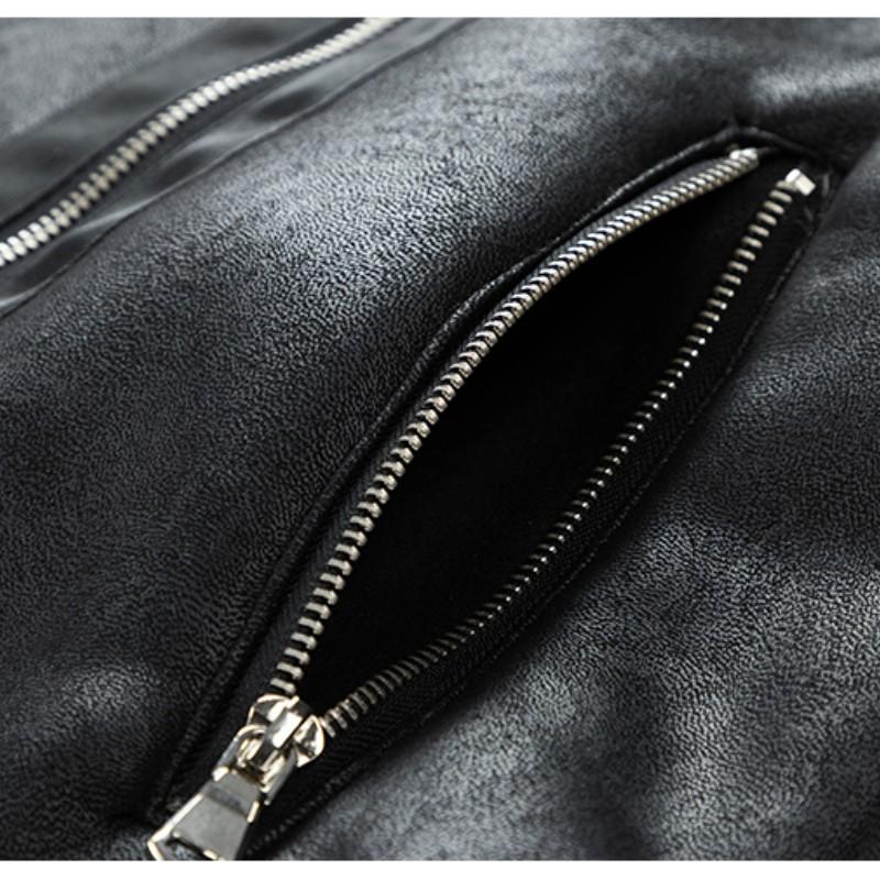 Мужская замшевая куртка на меховой подкладке, теплая стеганая куртка в стиле хипстера