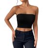 Women's Fashion Sexy Neckless Slimming Tank Top Outer Wear Solid Color Tank Top