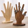 Jewelry Stand Finger Hand Display Holder Sturdy Construction High Stability Multipurpose Decorative Wooden