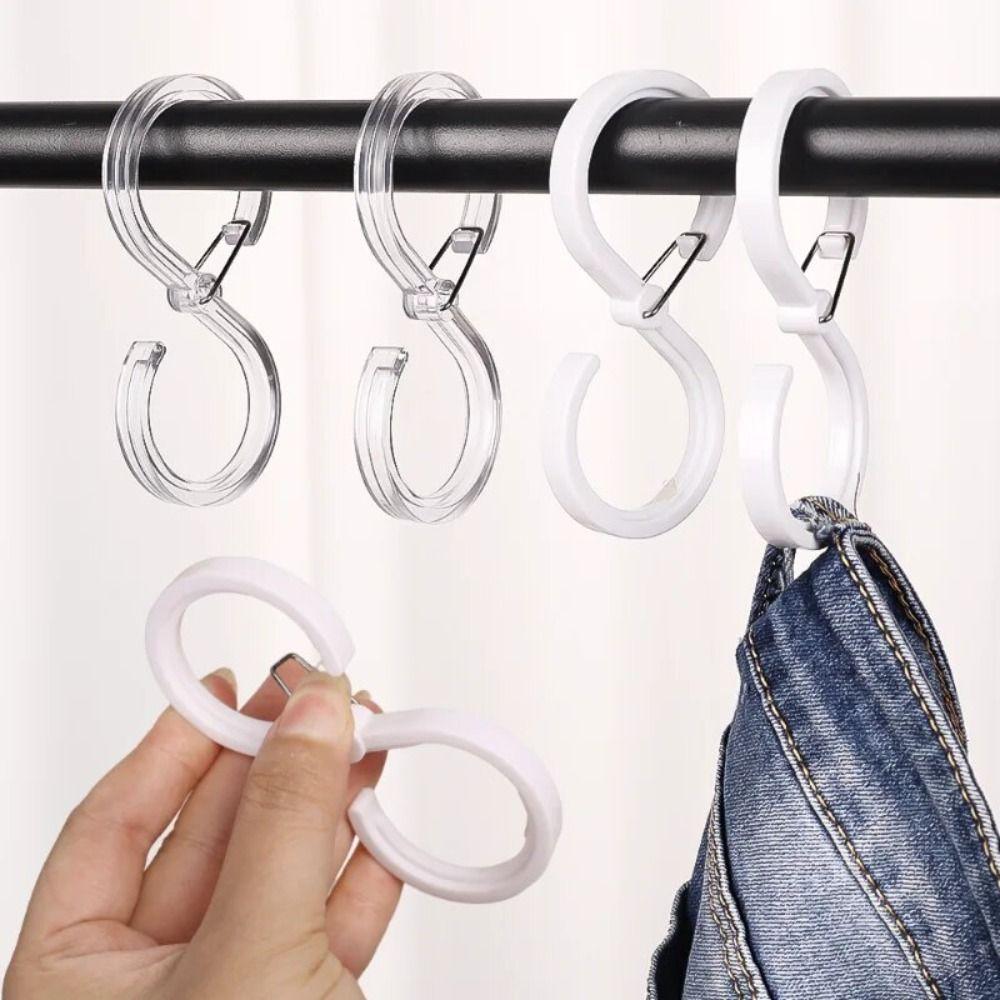 8pcs Multifunctional Hanging Hooks Portable Railing Hooks Organizer S Shaped Hook Home Accessories