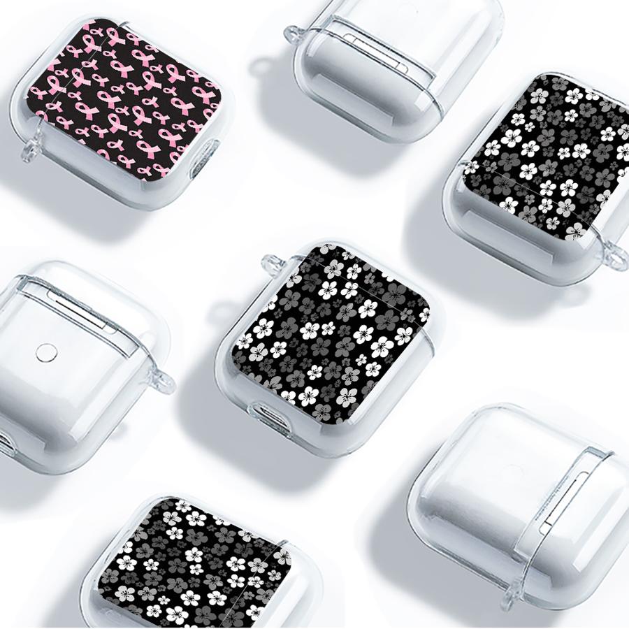 Чехол для Airpods Pro2 2 1 Pro3 Pro 4 3 Прозрачные Чехлы для Наушников Обложка Милый Цветок и Розовый Бант