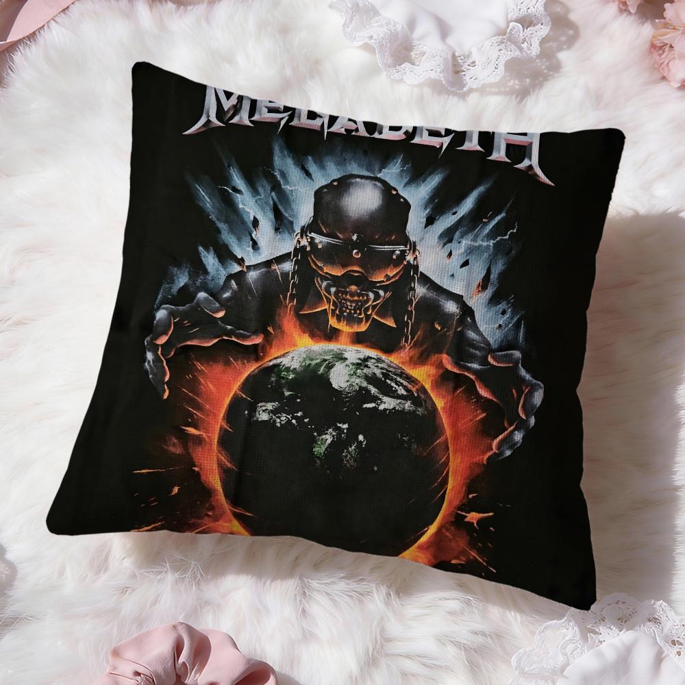Наволочка для подушки с изображением группы Megadeth, Премиум-комфорт, Двусторонняя наволочка - Дизайн «Два в одном» для любой комнаты и салона автомобиля