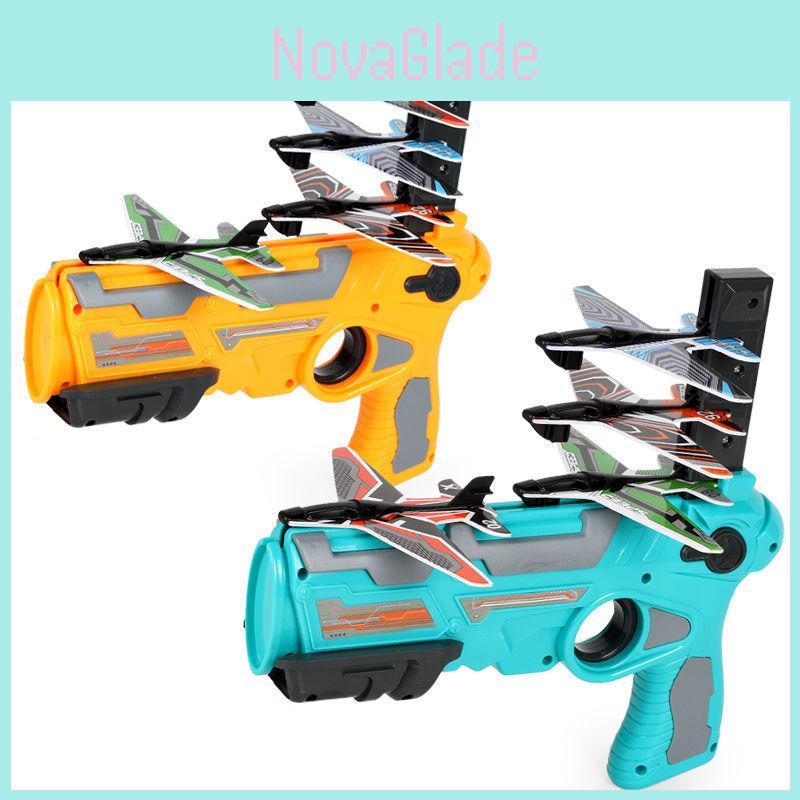 Захватывающий игрушечный пистолет Nerf, запускающий пенные самолеты, для безопасного веселья на открытом воздухе и воздушных сражений