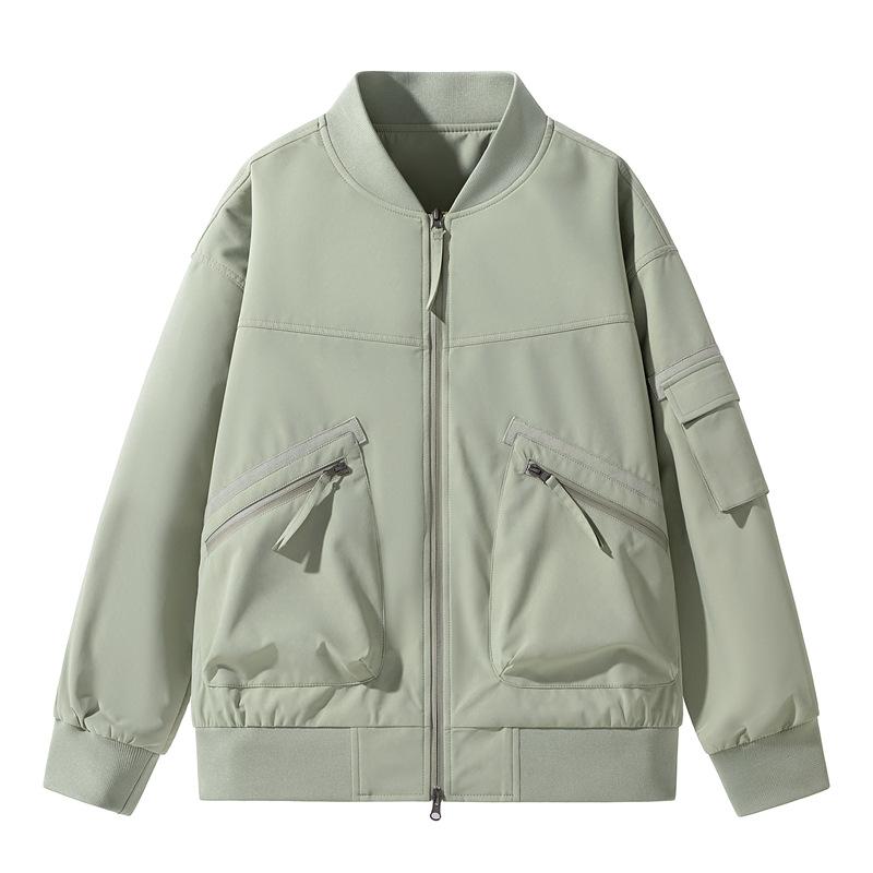 Куртка-бомбер мужская весенне-осенняя модная свободная мужская куртка американская повседневная рабочая одежда бейсбольная куртка